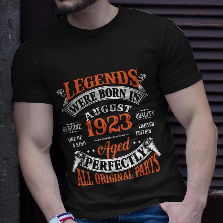 Legend 1923 Vintage 100Th Birthday Born In August 1923 Unisex T-Shirt Gifts for Him