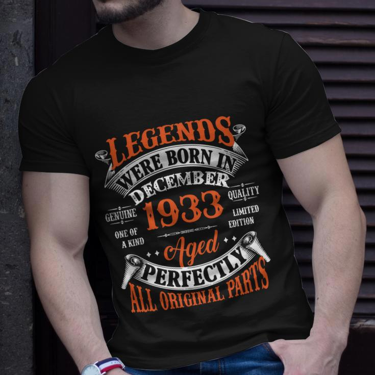 Legend 1933 Vintage 90Th Birthday Born In December 1933 Unisex T-Shirt Gifts for Him