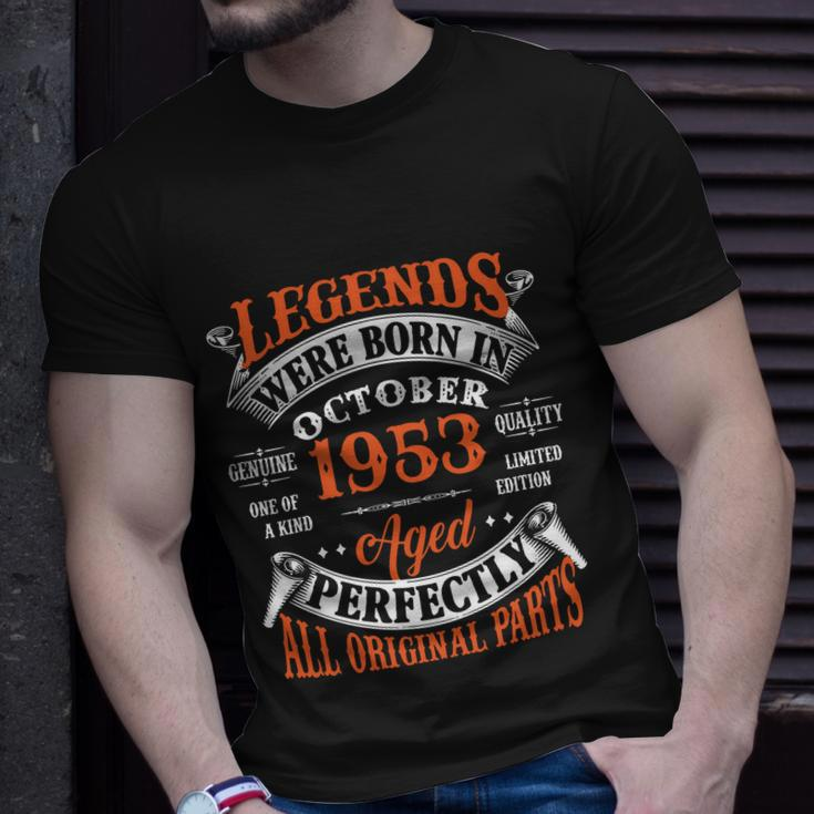 Legend 1953 Vintage 70Th Birthday Born In October 1953 Unisex T-Shirt Gifts for Him