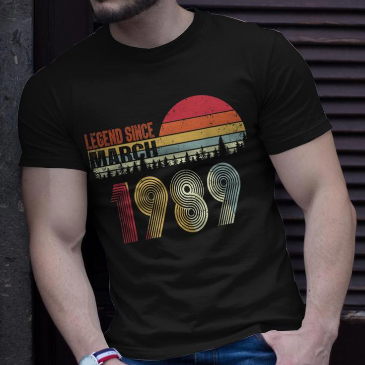 Legend Since March 1989 31St Birthday Gift 31 Years Old Unisex T-Shirt Gifts for Him