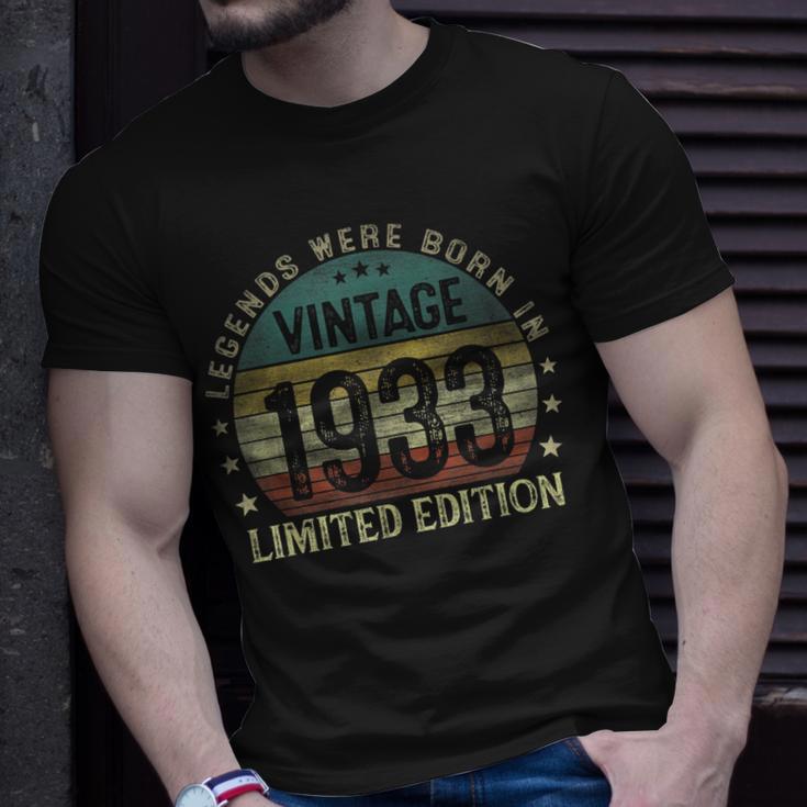 Legenden 1933 Geburt T-Shirt, 90. Geburtstag Mann Design Geschenke für Ihn