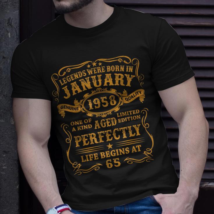 Legenden 1958 Geboren - T-Shirt zum 65. Geburtstag für Männer Geschenke für Ihn