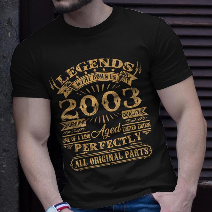 Legenden 2003 Geboren T-Shirt, 20. Geburtstag Mann V2 Geschenke für Ihn