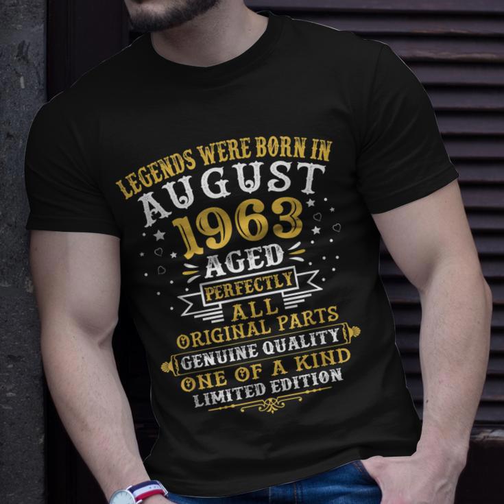 Legenden August 1963 Geboren - 59. Geburtstag T-Shirt für Jubilare Geschenke für Ihn