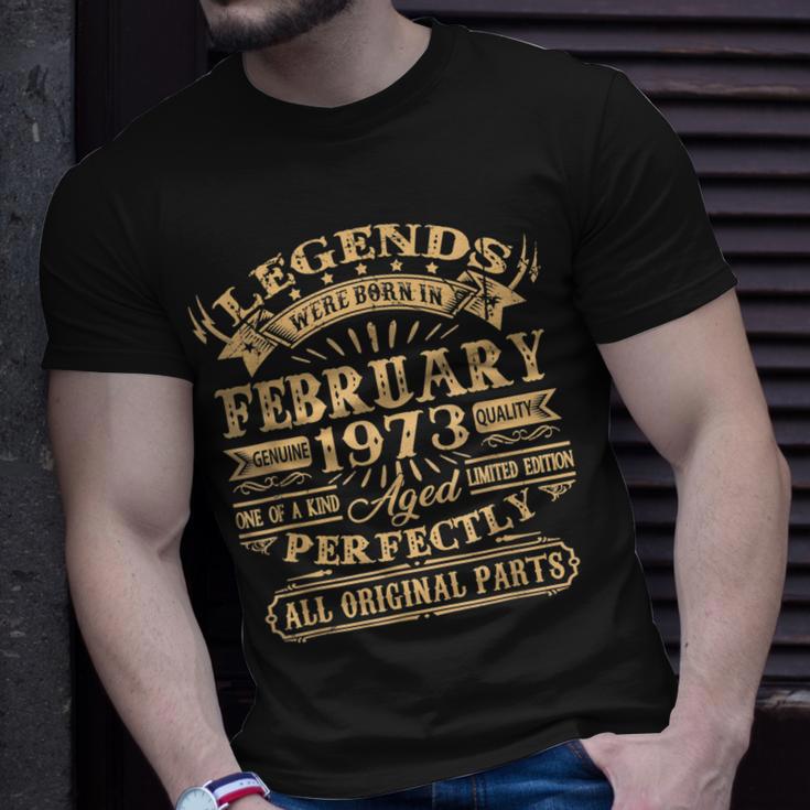 Legenden Februar 1973, 50. Geburtstag Mann T-Shirt Geschenke für Ihn