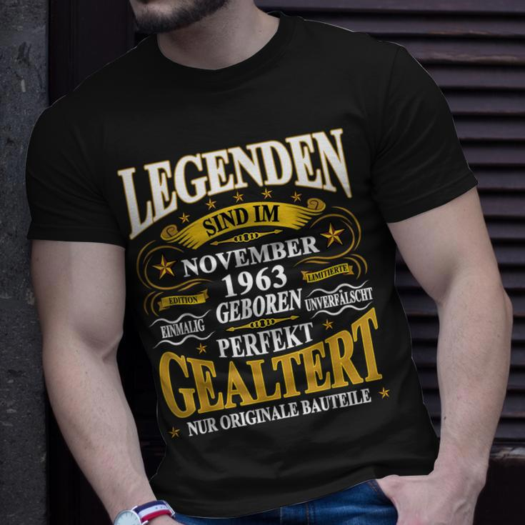 Legenden November 1963 Geburtstag T-Shirt, Lustiges 60. Jubiläum Tee Geschenke für Ihn
