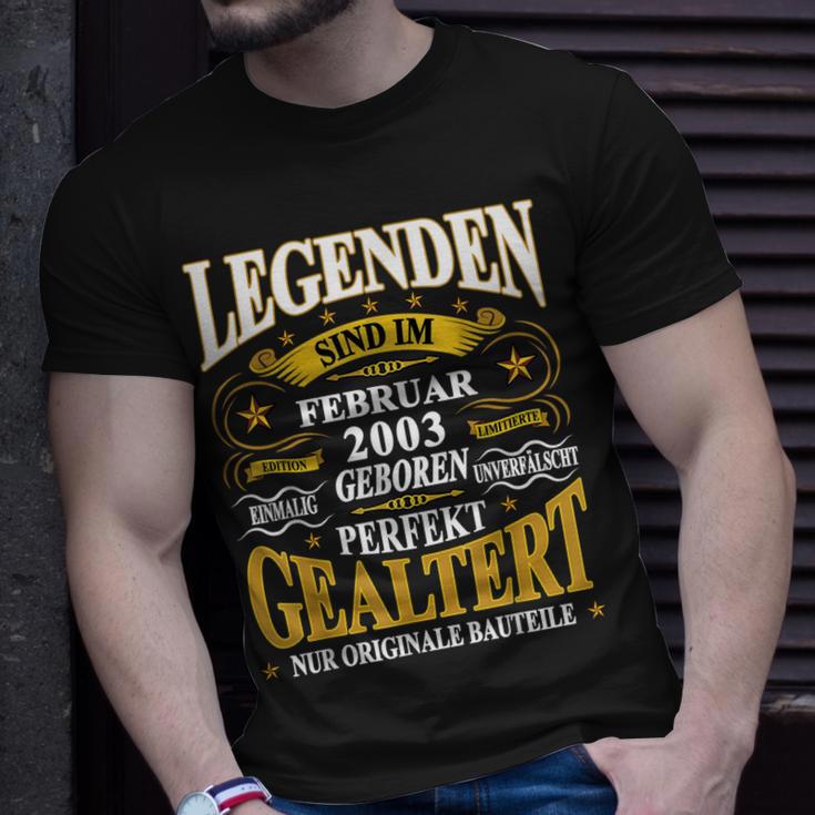 Legenden Sind Im Februar 2003 Geboren 20 Geburtstag Lustig V2 T-Shirt Geschenke für Ihn