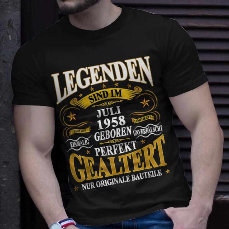 Legenden Sind Im Juli 1958 Geboren 65 Geburtstag Lustig V3 T-Shirt Geschenke für Ihn