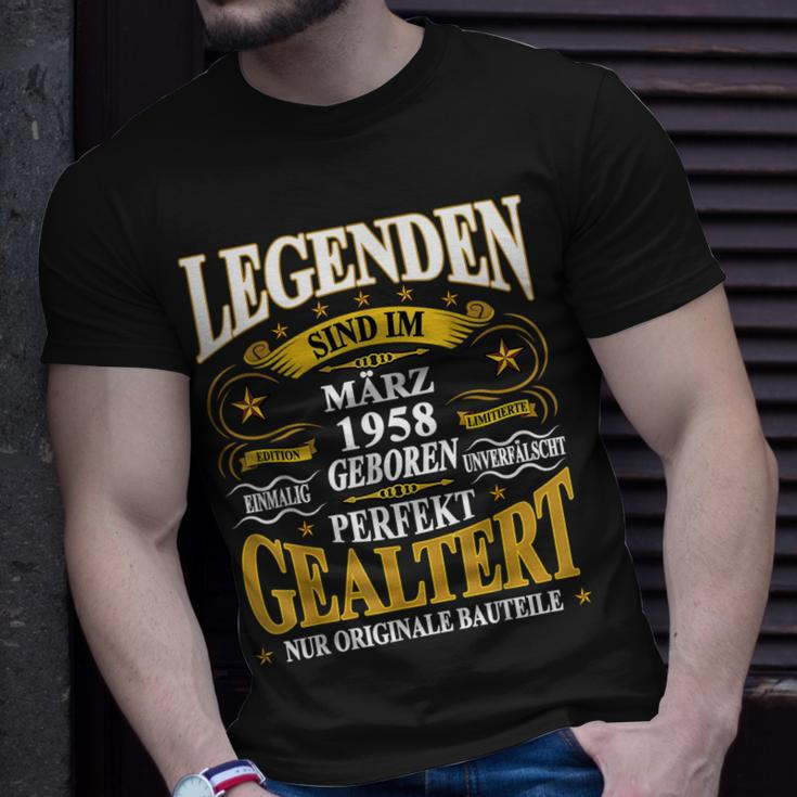 Legenden Sind Im März 1958 Geboren 65 Geburtstag Lustig T-Shirt Geschenke für Ihn