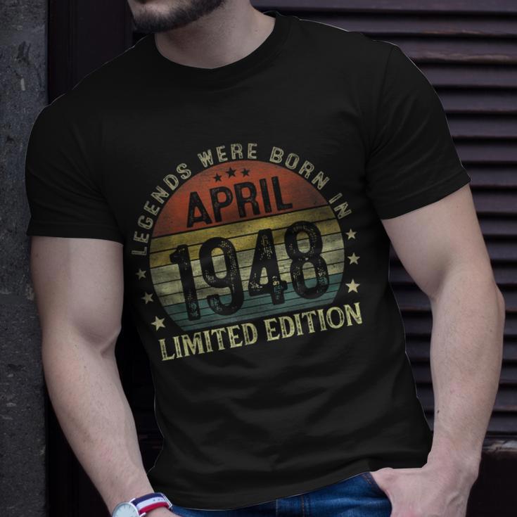 Legenden Wurden Im April 1948 Geschenk 75 Geburtstag Mann V8 T-Shirt Geschenke für Ihn