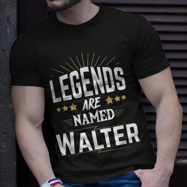 Legends Named Walter T-Shirt, Personalisiert mit Sternenmuster Geschenke für Ihn