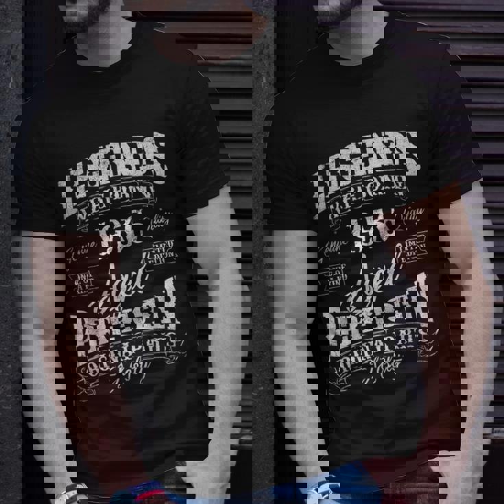 Legends Were Born In 1936 Year Of Birth Birthday Unisex T-Shirt Gifts for Him