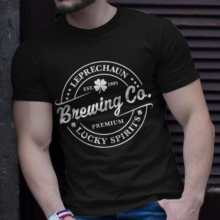 Leprechaun Brewing Co Vintage Irish St Patricks Day T-Shirt Gifts for Him