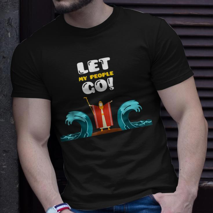 Let My People Go The Red Sea Jewish Passover Holiday Unisex T-Shirt Gifts for Him