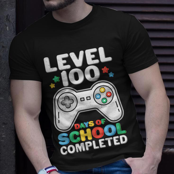 Level 100 Days Of School Completed Gamer Unisex T-Shirt Gifts for Him