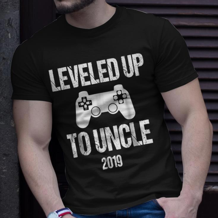 Leveled Up To Uncle 2019 New UncleGift For Gamer Unisex T-Shirt Gifts for Him