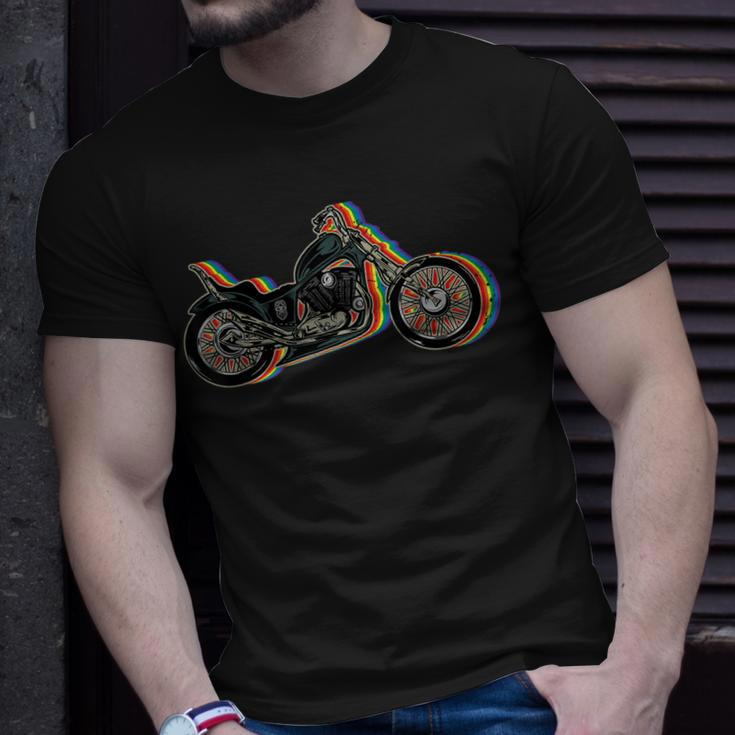 Lgbt-Q Gay Pride Regenbogen Farbe Motorrad Biker T-Shirt Geschenke für Ihn
