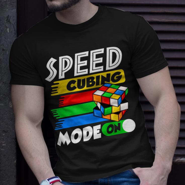 Lover Speed Cubing Mode On Cube Puzzle Cuber T-Shirt Gifts for Him