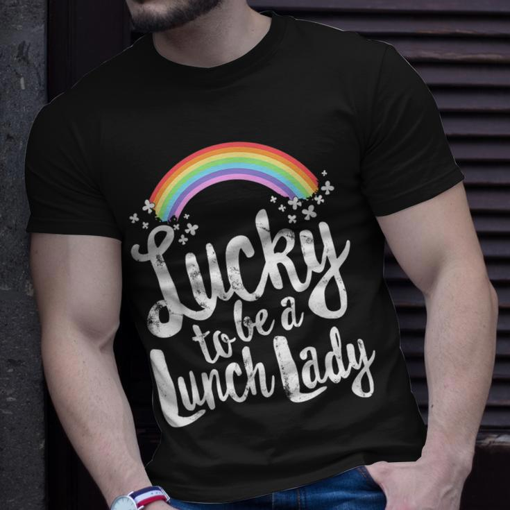 Lucky To Be A Lunch Lady School St Patricks Day T-shirt Gifts for Him