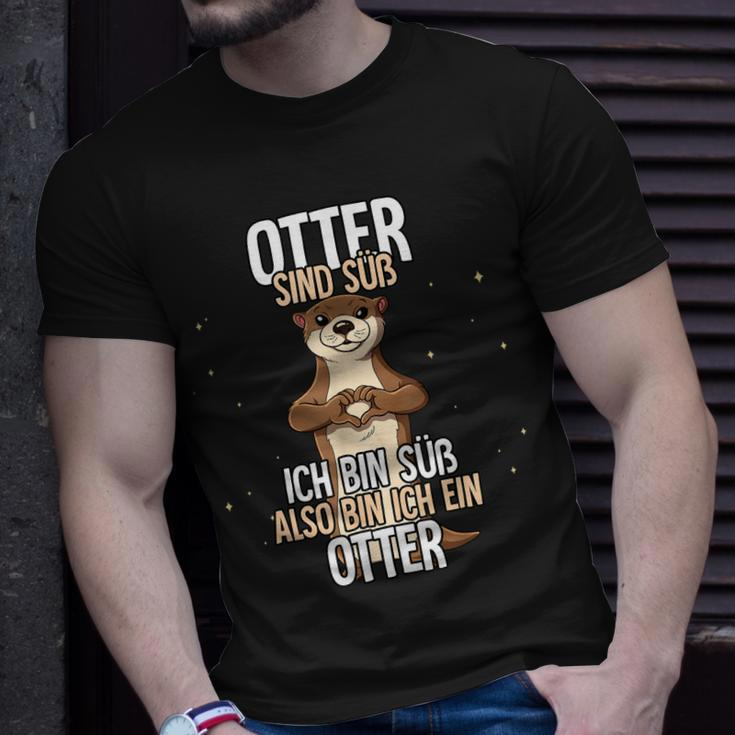 Lustiges Otter T-Shirt: Ich Bin Süß, Also Bin Ich Ein Otter - Schwarz Geschenke für Ihn