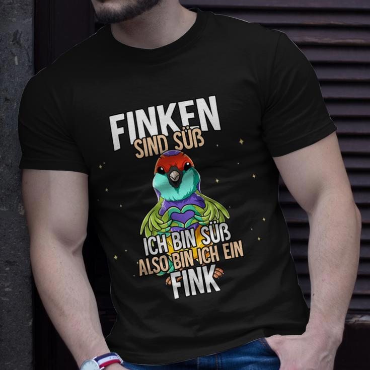 Lustiges Papageien-T-Shirt Finken sind süß, also bin ich ein Fink Geschenke für Ihn