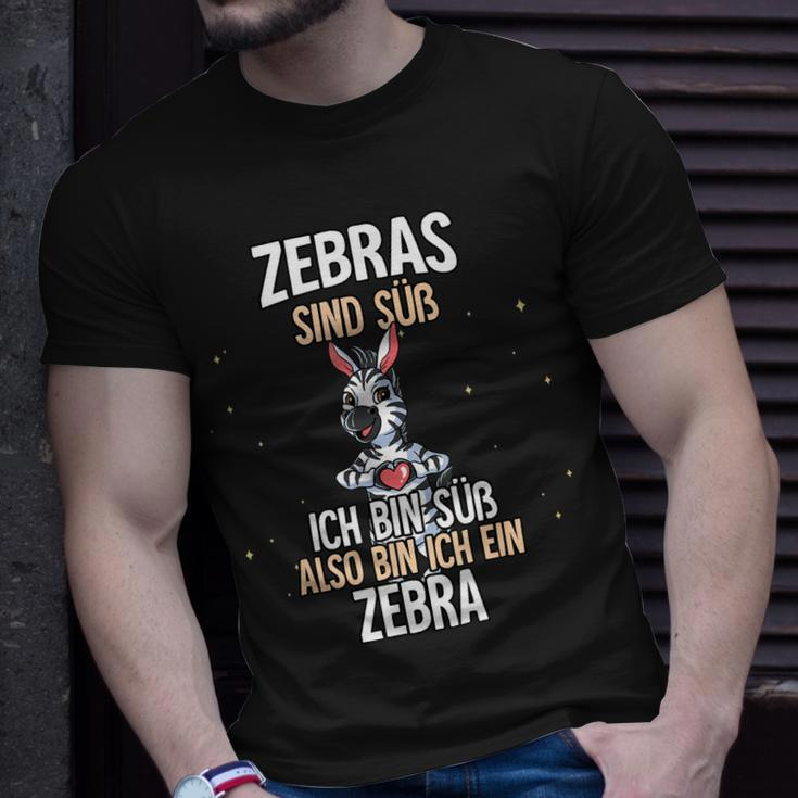 Lustiges Zebra Slogan T-Shirt Zebras Sind Süß in Schwarz Geschenke für Ihn