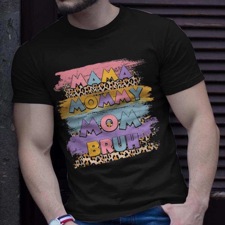 Mama Mommy Mom Bruh Leopard Boho Happy Mother Day Family Unisex T-Shirt Gifts for Him