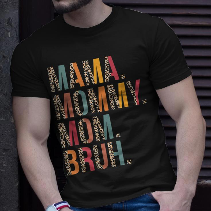 Mama Mommy Mom Bruh Mommy And Me Leopard Mothers Day Unisex T-Shirt Gifts for Him
