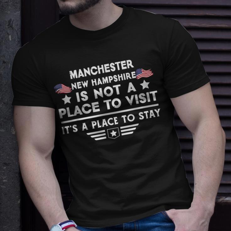 Manchester New Hampshire Ort Zum Besuchen Bleiben Usa City T-Shirt Geschenke für Ihn