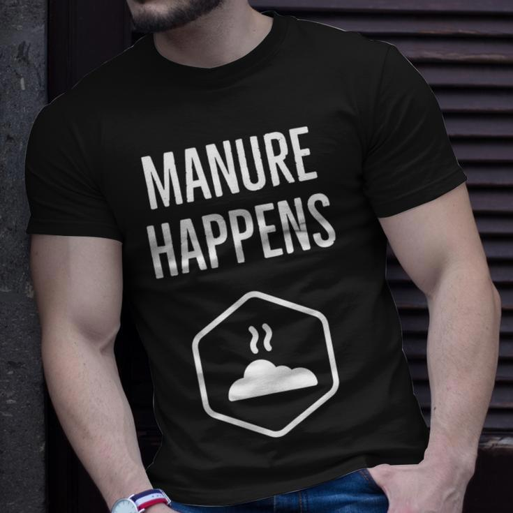 Manure Happens Graphic Unisex T-Shirt Gifts for Him