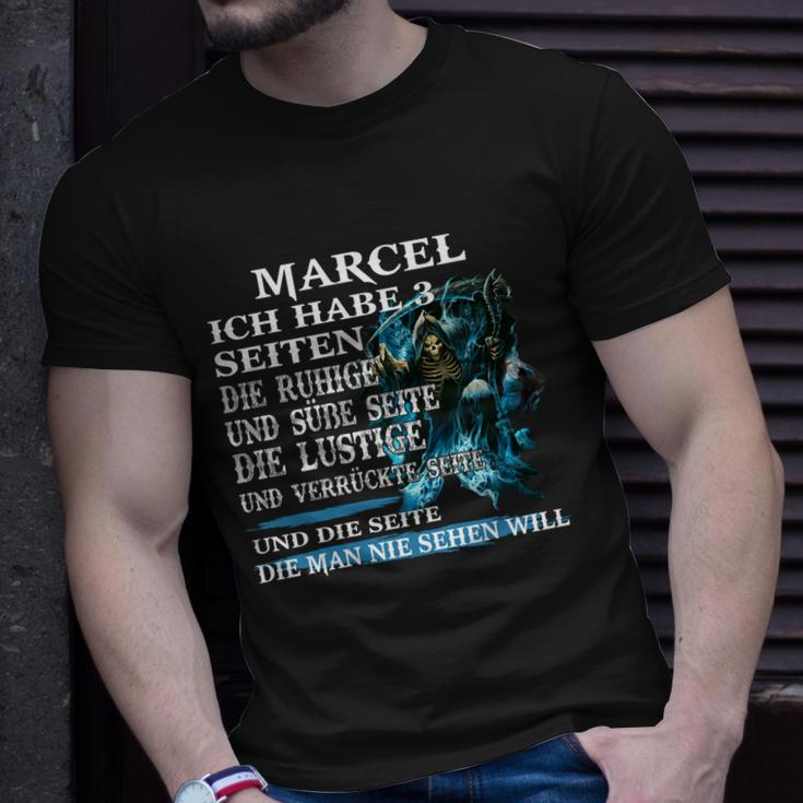 Marcel T-Shirt Personalisiert, Drei Seiten Persönlichkeit Druck Geschenke für Ihn