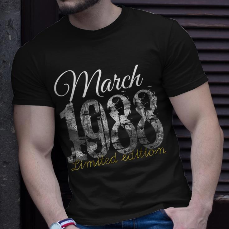 March 1988 - 35 Year Old 1988 35Th Birthday Gift Unisex T-Shirt Gifts for Him