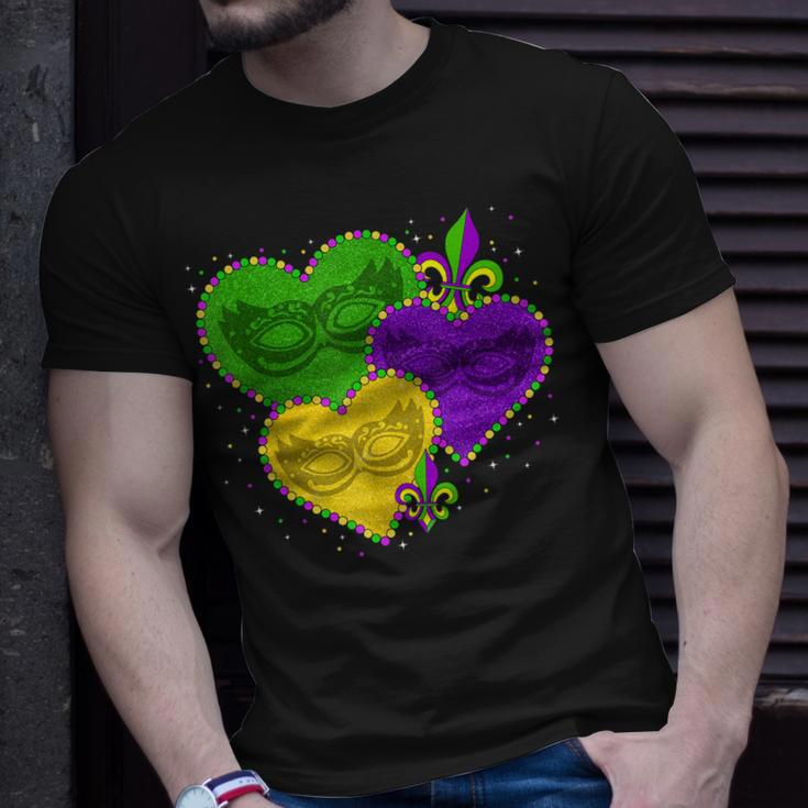 Mardi Gras Heart Fleur-De-Lys Symbol Mardi Gras T-Shirt Gifts for Him