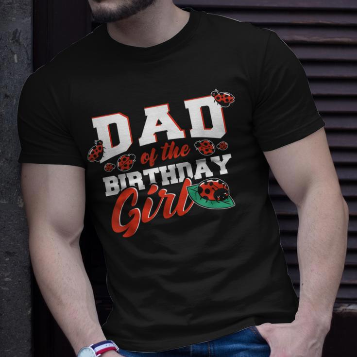 Marienkäfer Geburtstag Papa T-Shirt, Vater des Geburtstagsmädchens Geschenke für Ihn