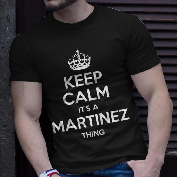 Martinez Surname Funny Family Tree Birthday Reunion Gift Unisex T-Shirt Gifts for Him