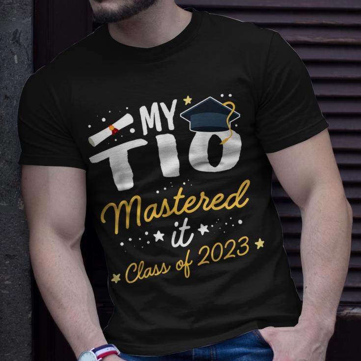 Masters Graduation My Tio Mastered It Class Of 2023 Uncle Unisex T-Shirt Gifts for Him