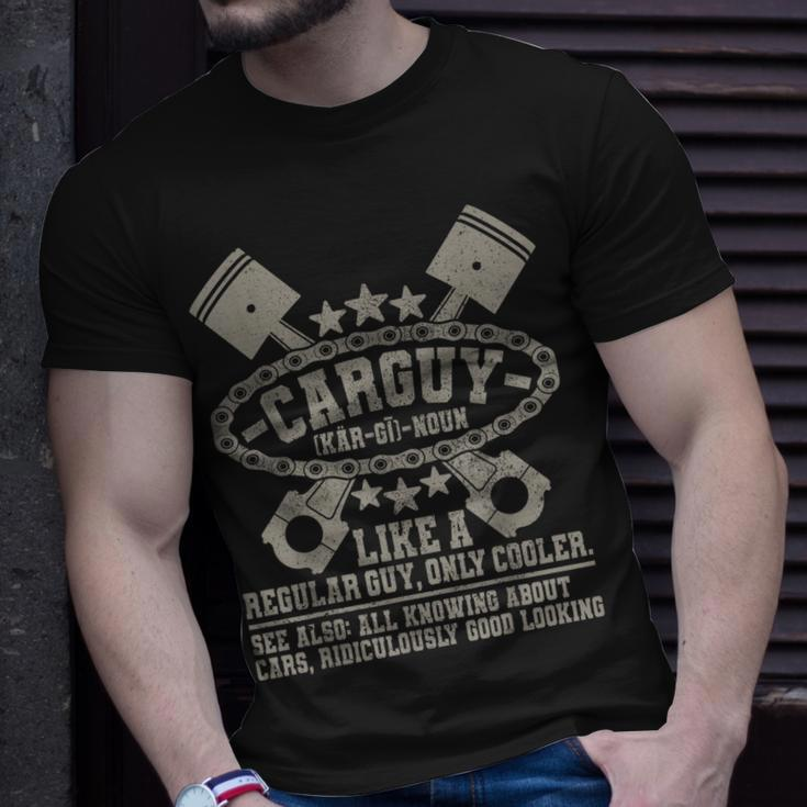 Mens Car Guy Definition Retro Dad Men Vintage Man Funny Mechanic Unisex T-Shirt Gifts for Him