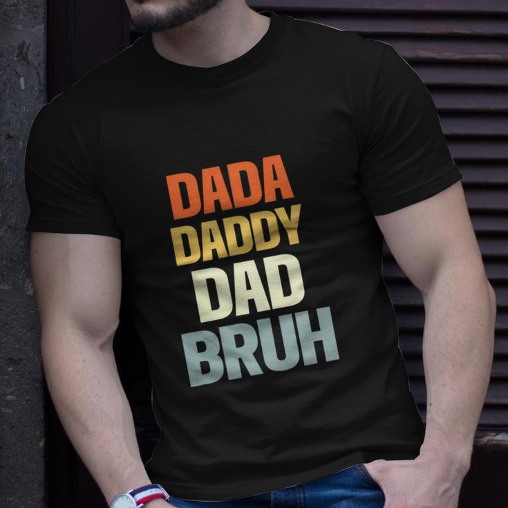 Mens Dada Daddy Dad Bruh Funny Dad Unisex T-Shirt Gifts for Him