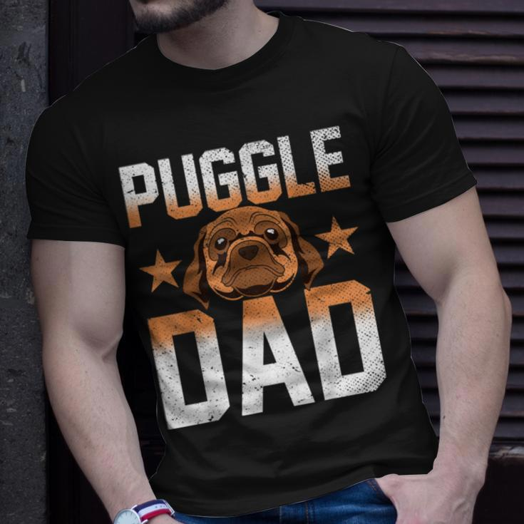 Mens Dog Lover Fathers Day Puggle Dad Pet Owner Animal Puggle Unisex T-Shirt Gifts for Him