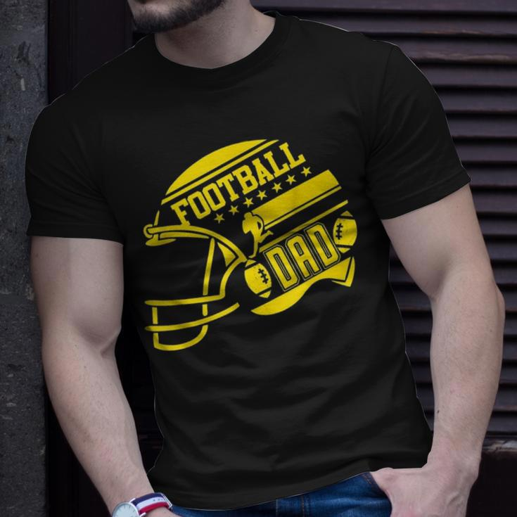 Mens Football Dad Helmet For Men Proud Fathers Day College Season Unisex T-Shirt Gifts for Him