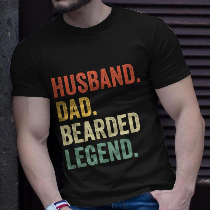Mens Funny Bearded Husband Dad Beard Legend Vintage Gift Unisex T-Shirt Gifts for Him