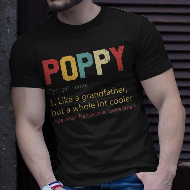 Mens Vintage Poppy DefinitionFathers Day Gifts For Dad Unisex T-Shirt Gifts for Him