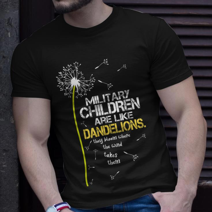 Military Children Are Like Dandelions They Bloom Unisex T-Shirt Gifts for Him
