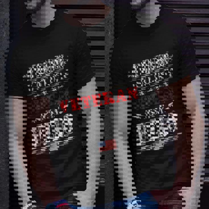 Military Family Veteran My Grandson Us Veteran My Hero Unisex T-Shirt Gifts for Him