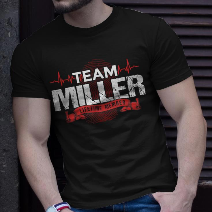 Miller Team Familientreffen Dna Herzschlag Geschenk T-Shirt Geschenke für Ihn