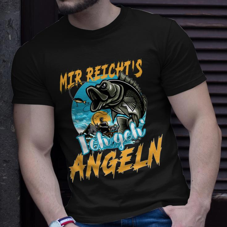 Mir Reichts Ich Geh Angeln Angel Angler Fischen T-Shirt Geschenke für Ihn