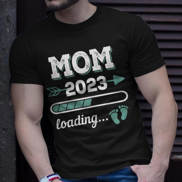 Mom 2023 Loading Mother Momtobe Pregnancy Announcement Gift For Womens Unisex T-Shirt Gifts for Him