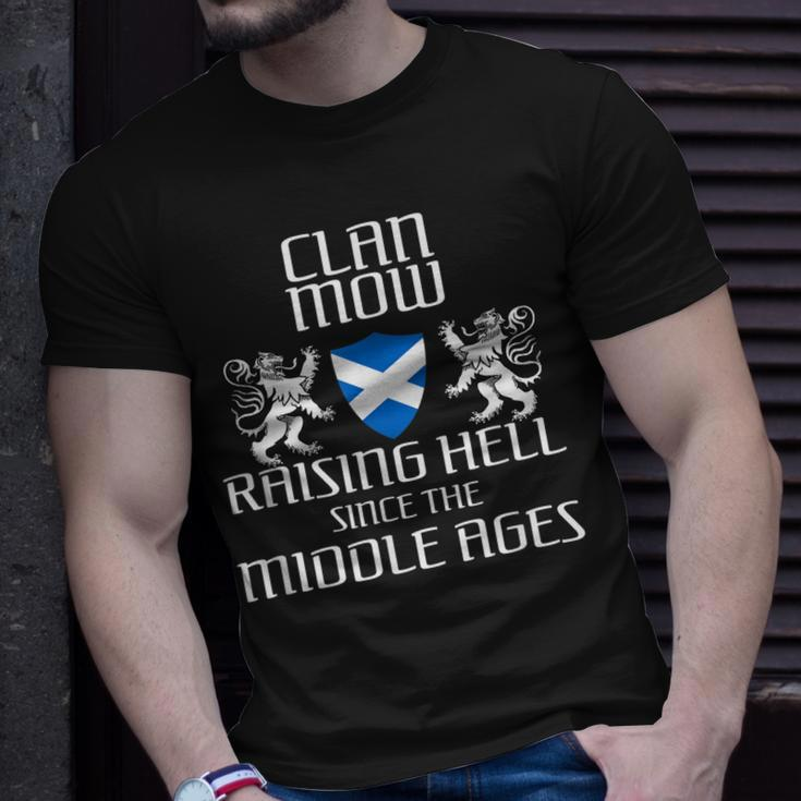 Mow Scottish Family Scotland Name Clan Lion T-shirt Gifts for Him