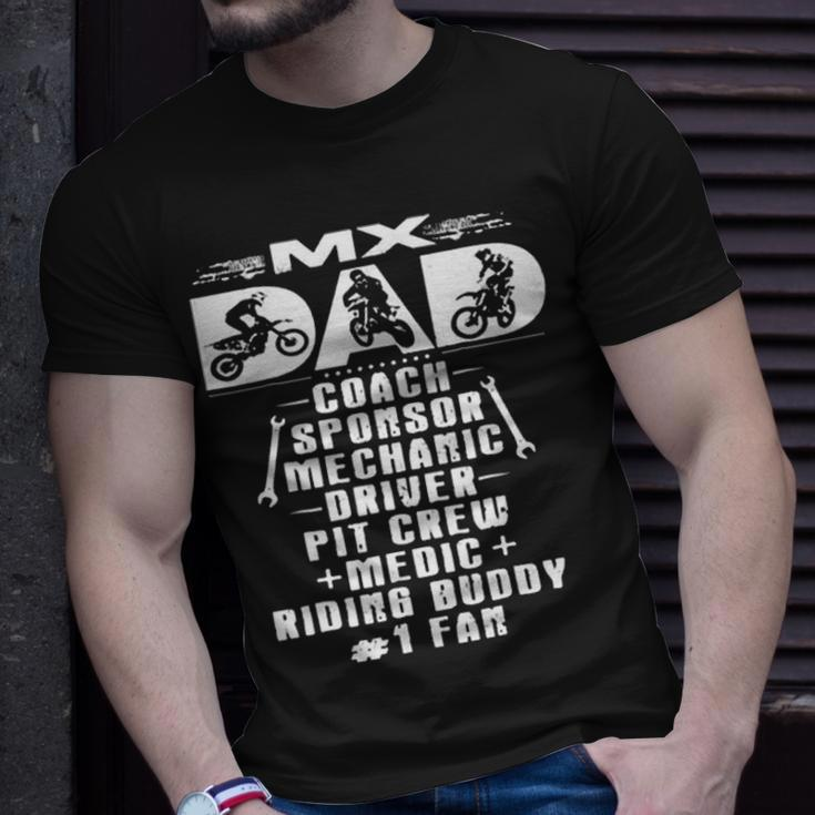 Mx Dad Coach Sponsor Mechanic Driver 1Fan Motocross Unisex T-Shirt Gifts for Him
