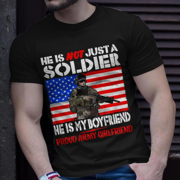 My Boyfriend My Soldier Proud Army Girlfriend Military Lover Unisex T-Shirt Gifts for Him